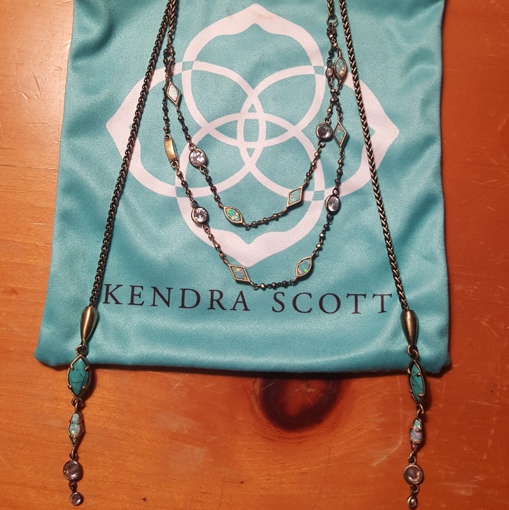 Kendra Scott Emelina wrap necklace graphite